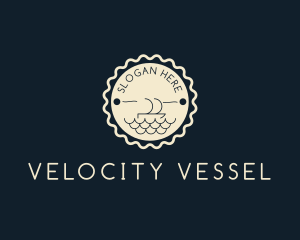 Boat Sailing Badge logo design