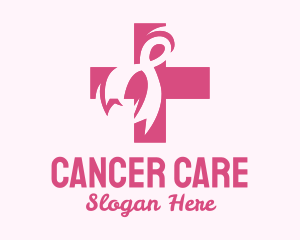 Oncology - Breast Cancer Ribbon logo design