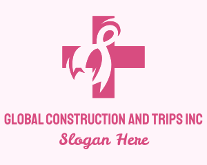 Hospital - Breast Cancer Ribbon logo design