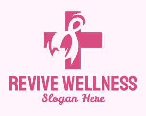Recovery - Breast Cancer Ribbon logo design