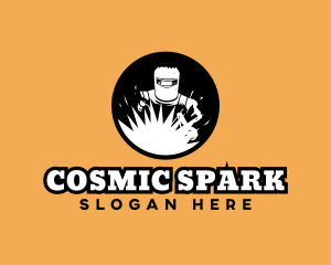 Welding Mask Spark logo design