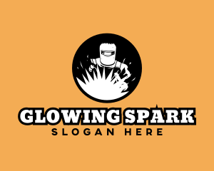 Welding Mask Spark logo design