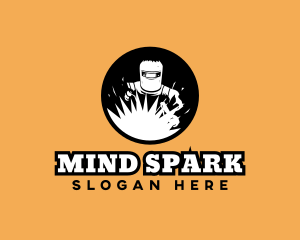 Welding Mask Spark logo design