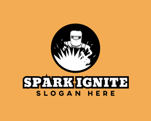 Welding Mask Spark logo design