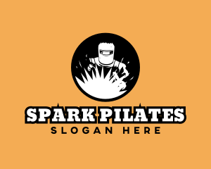 Welding Mask Spark logo design