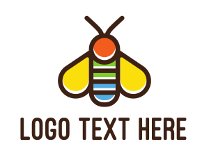 Flying - Colorful Fly Insect logo design