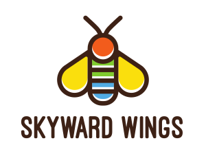 Flying - Colorful Fly Insect logo design