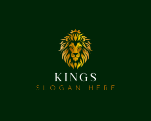 Lion Royal Crown logo design