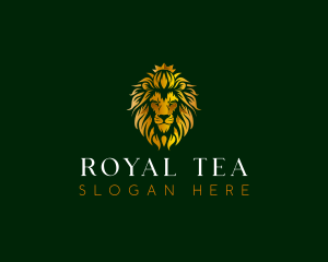 Lion Royal Crown logo design