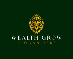 Lion Royal Crown logo design