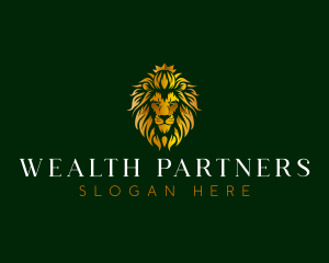 Lion Royal Crown logo design