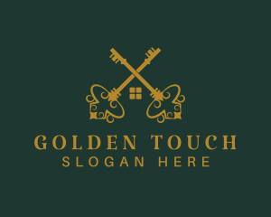 Gold House Key logo design