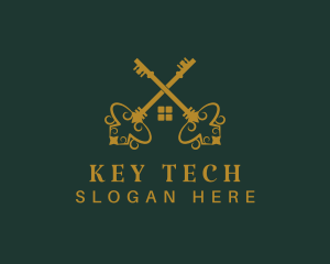 Gold House Key logo design