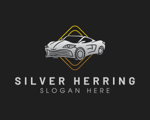 Silver Car Automobile logo design