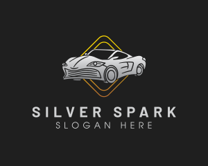 Silver Car Automobile logo design