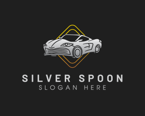 Silver Car Automobile logo design