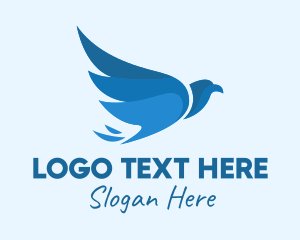 Migrate - Blue Flying Eagle logo design