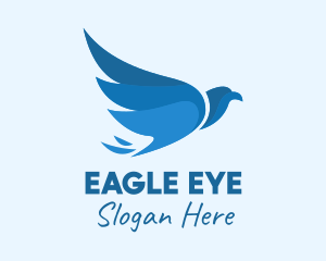 Blue Flying Eagle logo design