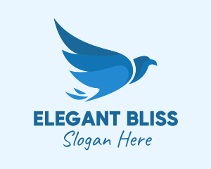 Birdwatch - Blue Flying Eagle logo design