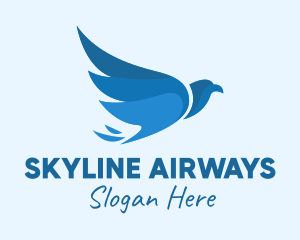 Airliner - Blue Flying Eagle logo design