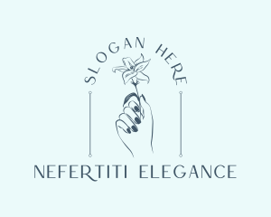 Elegant Floral Cosmetics logo design