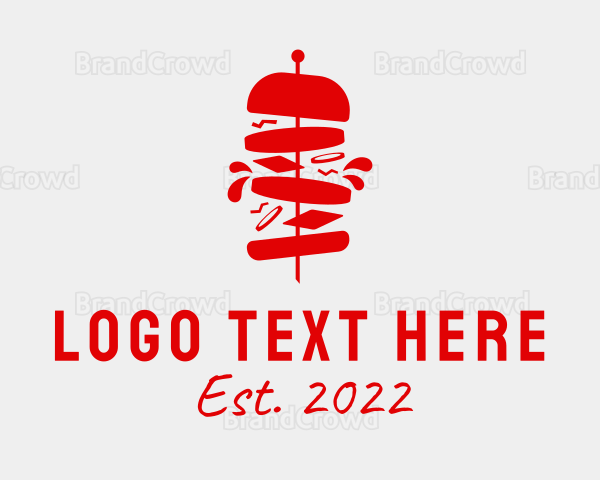 Burger Food Stall Logo