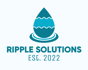 Ripple - Clean Water Drop Ripple logo design