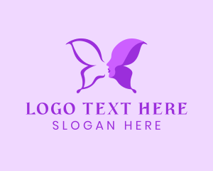 Glamor - Beauty Couture Trend Butterfly Lady logo design