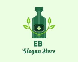 Herbal - Green Natural Medicine Bottle logo design