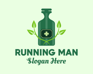 Cross - Green Natural Medicine Bottle logo design