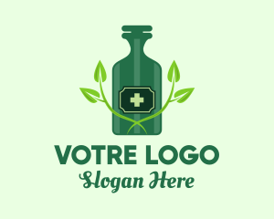 Prescription Drugs - Green Natural Medicine Bottle logo design