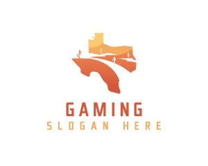 Texas desert Map Logo