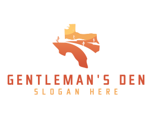 Texas desert Map logo design