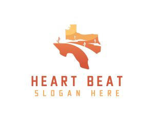 Texas desert Map logo design