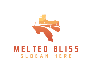 Texas desert Map logo design