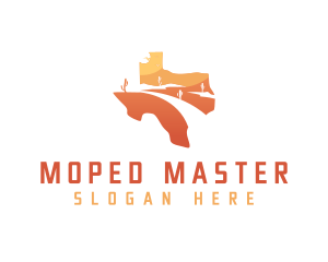 Texas desert Map logo design