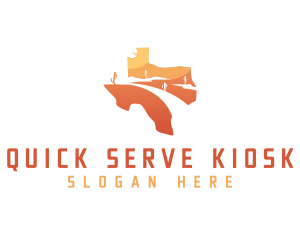 Texas desert Map logo design