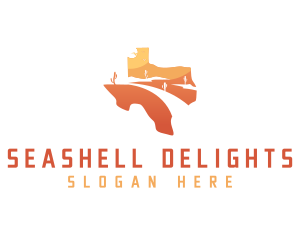 Texas desert Map logo design