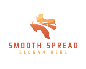 Texas desert Map logo design