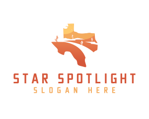 Texas desert Map logo design