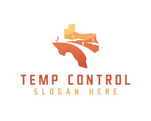 Texas desert Map logo design