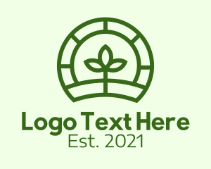 Minimalist - Green Seedling  Farm logo design