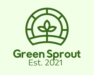 Green Seedling  Farm logo design