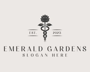 Flower Garden Snake logo design