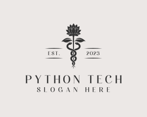 Python - Flower Garden Snake logo design