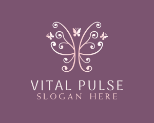 Feminine Butterfly Wings logo design