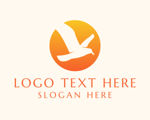 Silhouette - Seagull Sun Adventure logo design