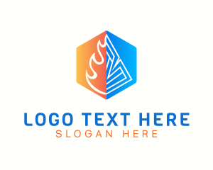 Weather - Heating Cooling Thermal logo design