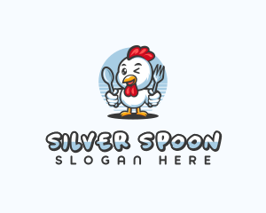 Spoon Fork Chicken logo design