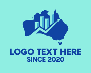 Aussie - Australian Economy Map logo design